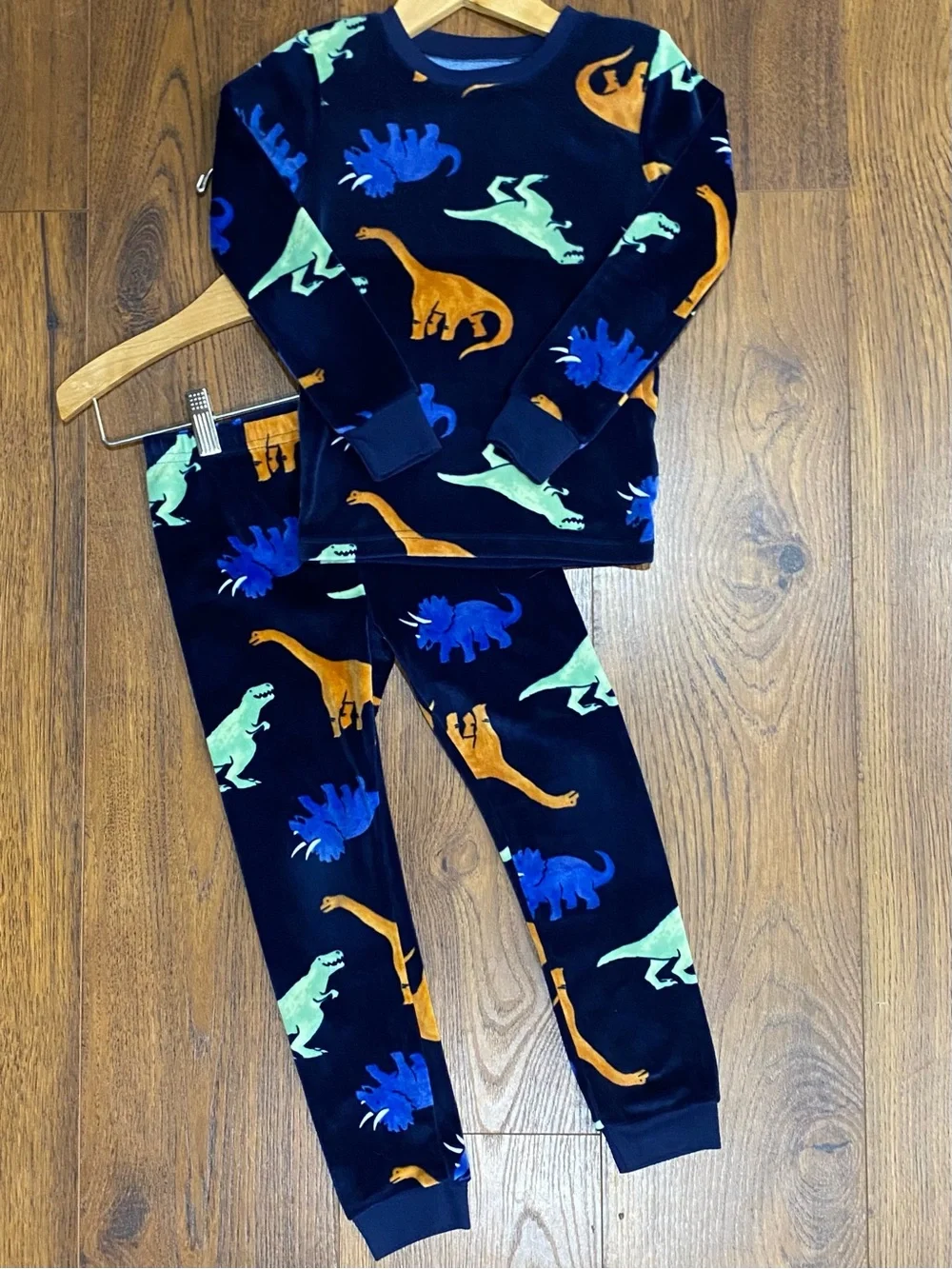 Carter's Cozy Fleece Navy Dinosaur Print 2-piece Pajamas Set Size 5T
